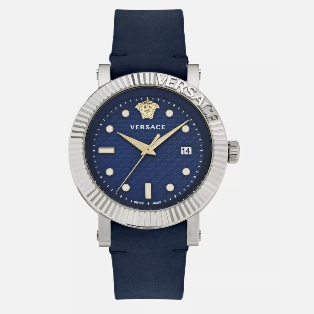 Versace Mens V-Classic 42mm Strap Fashion Watch
